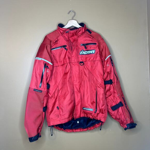 Icon Motorcycle Patrol jacket Red Medium - Picture 4 of 14